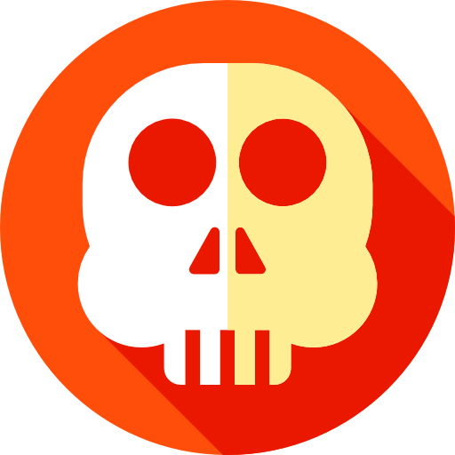 cráneo Flat Circular Flat icono