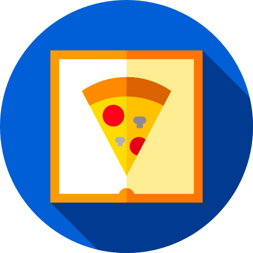 pizza Flat Circular Flat icon