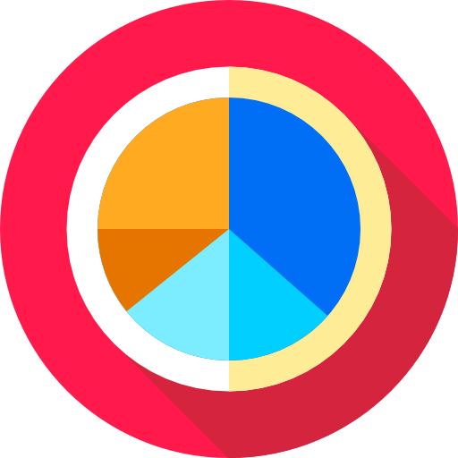 파이 차트 Flat Circular Flat icon