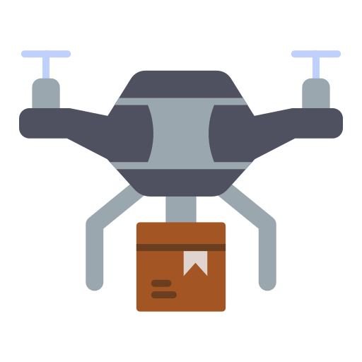 Drone delivery Generic color fill icon