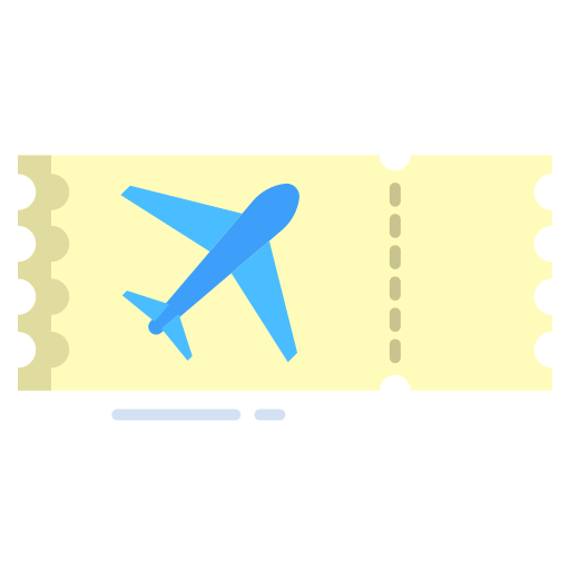 billete de avión Icongeek26 Flat icono