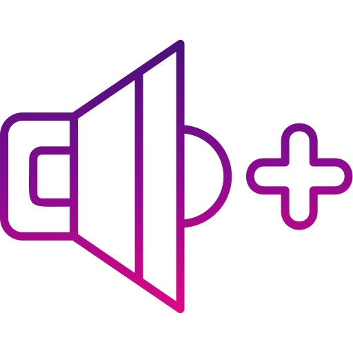 ボリュームアップ Generic gradient outline icon