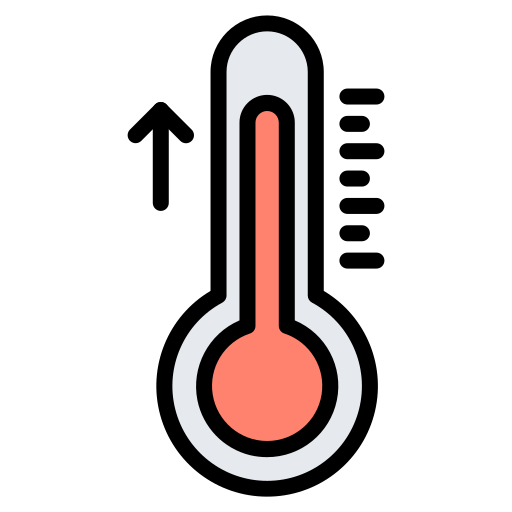 Высокая температура Generic color lineal-color иконка
