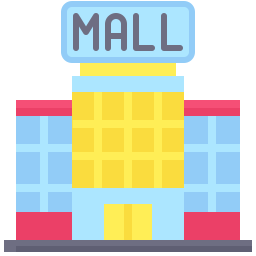 centro commerciale Generic color fill icona