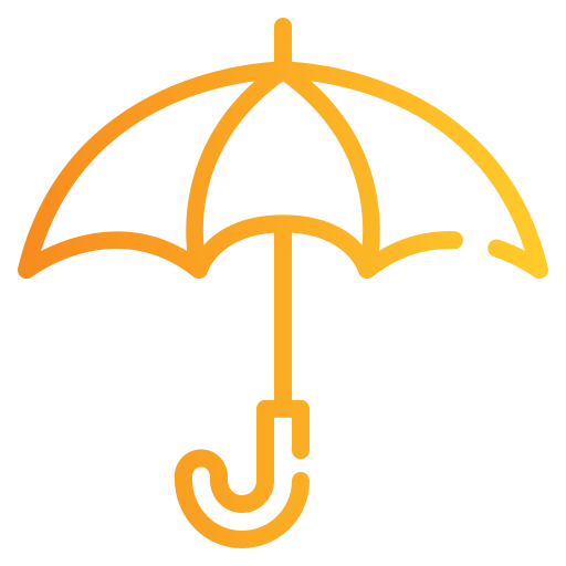 Umbrella Generic gradient outline icon