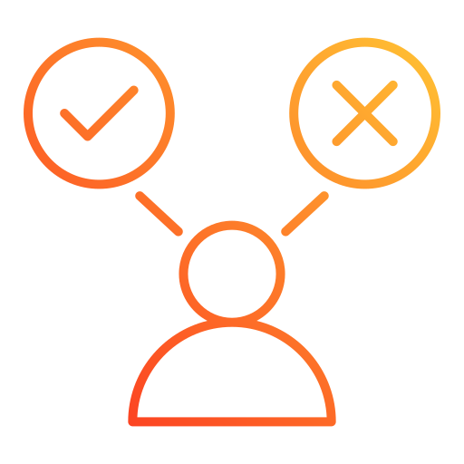 il processo decisionale Generic gradient outline icona