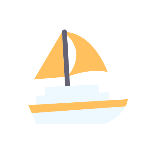 bateau à voile Generic color fill Icône