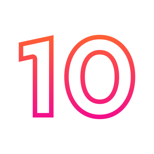 Ten Generic gradient outline icon