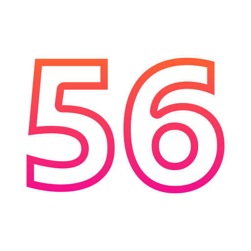 Fifty six Generic gradient outline icon