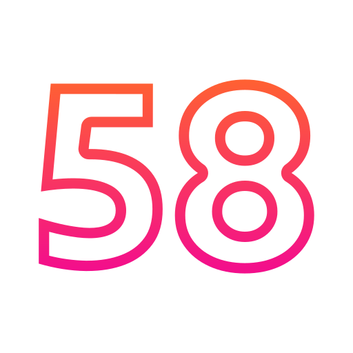 Fifty eight Generic gradient outline icon