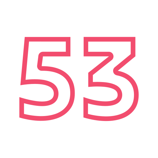 cincuenta y tres Generic color outline icono