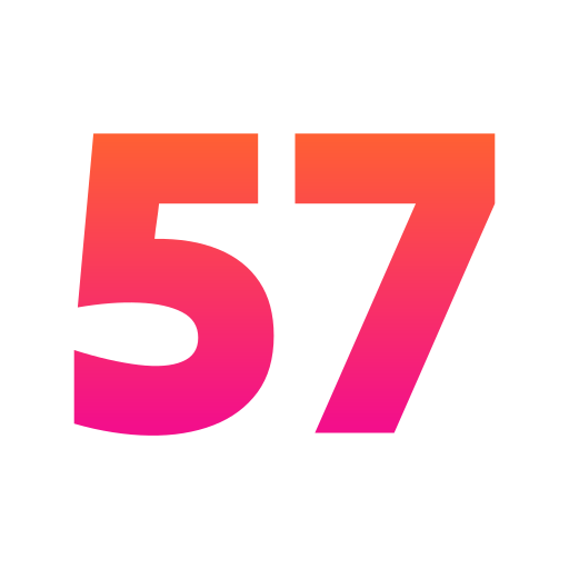 Fifty seven Generic gradient fill icon