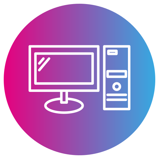 コンピューターモニター Generic gradient fill icon