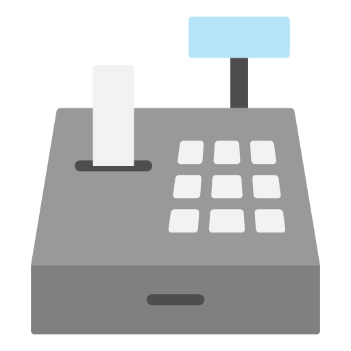registratore di cassa Generic color fill icona