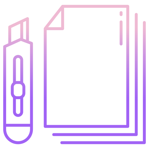 Paper cutter Icongeek26 Outline Gradient icon