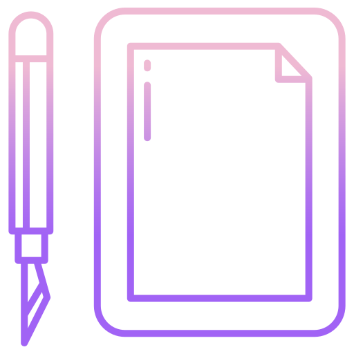 Paper knife Icongeek26 Outline Gradient icon
