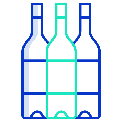 botellas de vino Icongeek26 Outline Colour icono