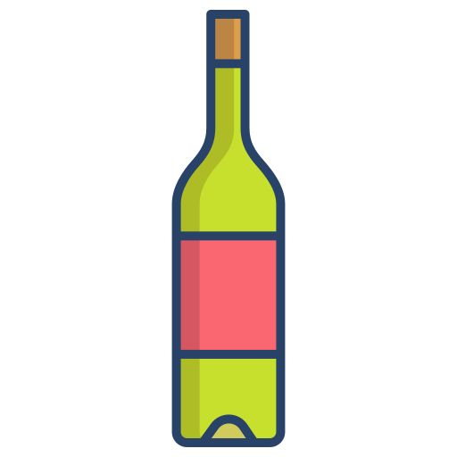 botella de vino Icongeek26 Linear Colour icono