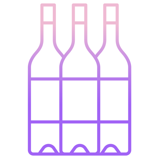 bottiglie di vino Icongeek26 Outline Gradient icona