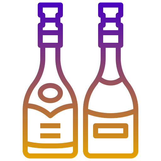 champagne Generic gradient outline icona