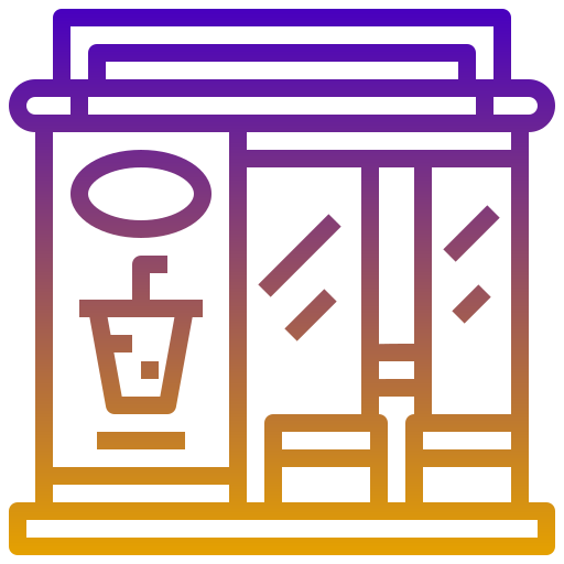 喫茶店 Generic gradient outline icon