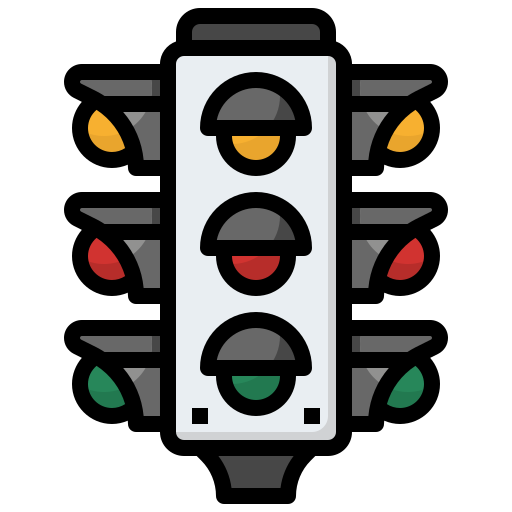 verkeerslichten Generic color outline icoon