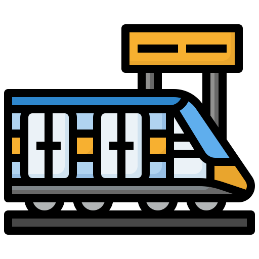 Train Generic color outline icon