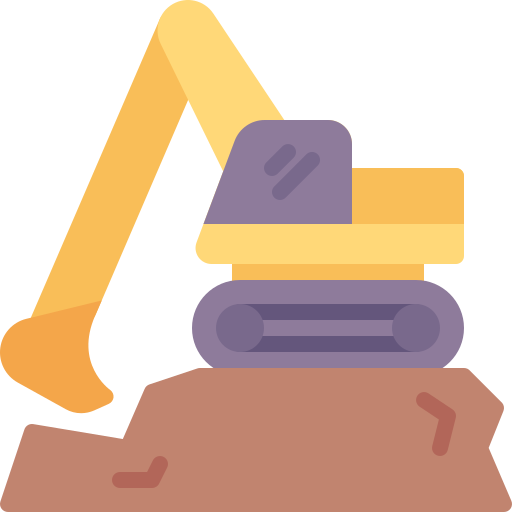 Excavator Generic color fill icon