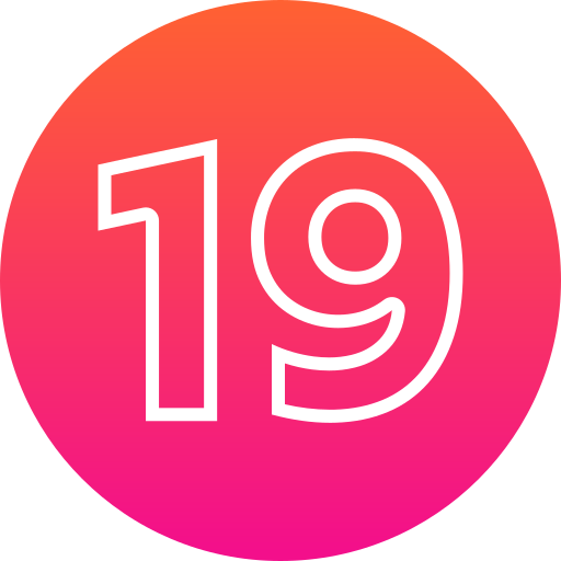 Nineteen Generic gradient fill icon