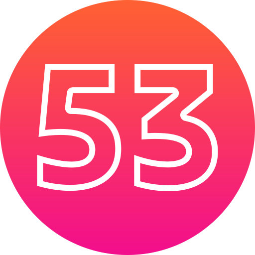 Fifty three Generic gradient fill icon