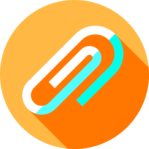 paperclip Flat Circular Flat icoon