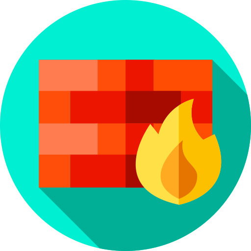 Firewall Flat Circular Flat icon