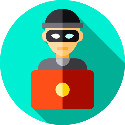 Hacker Flat Circular Flat icon