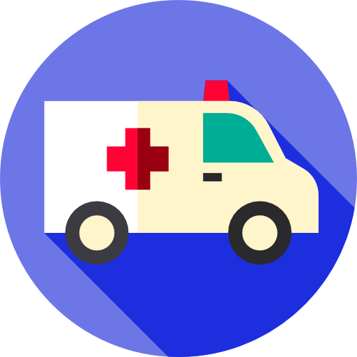 ambulance Flat Circular Flat Icône