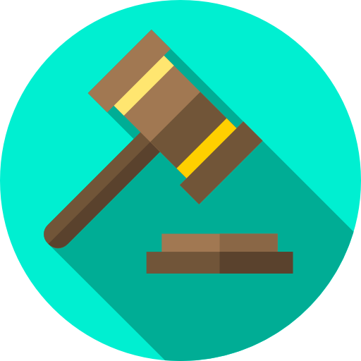 juridisch Flat Circular Flat icoon