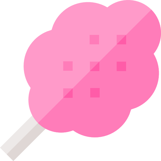 Cotton candy Basic Straight Flat icon
