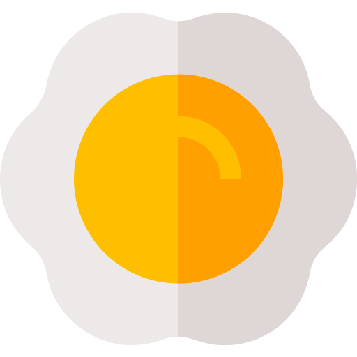 huevo frito Basic Straight Flat icono