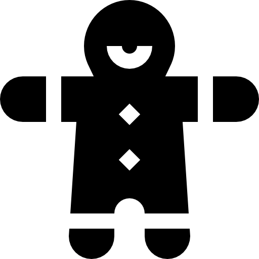 pan de jengibre Basic Straight Filled icono