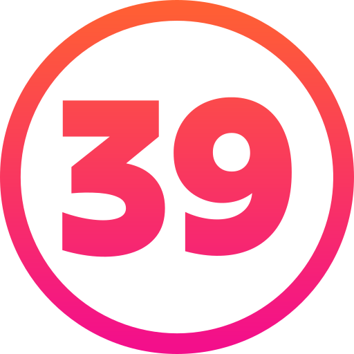 Thirty nine Generic gradient fill icon