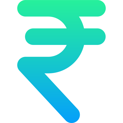 rupia Generic gradient fill icono