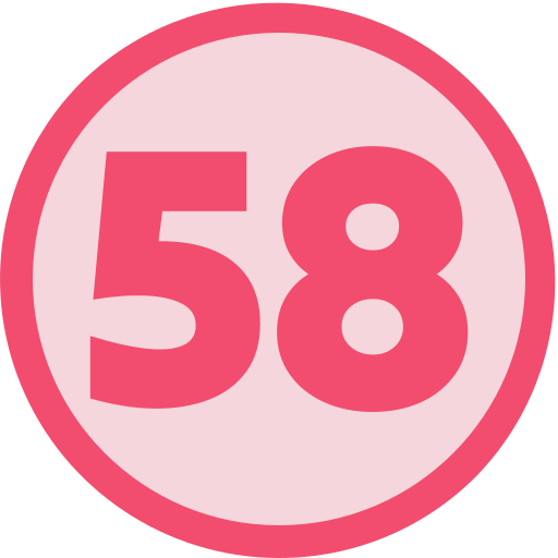 pięćdziesiąt osiem Generic color fill ikona