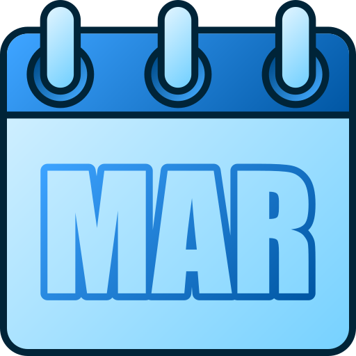 March Generic gradient lineal-color icon