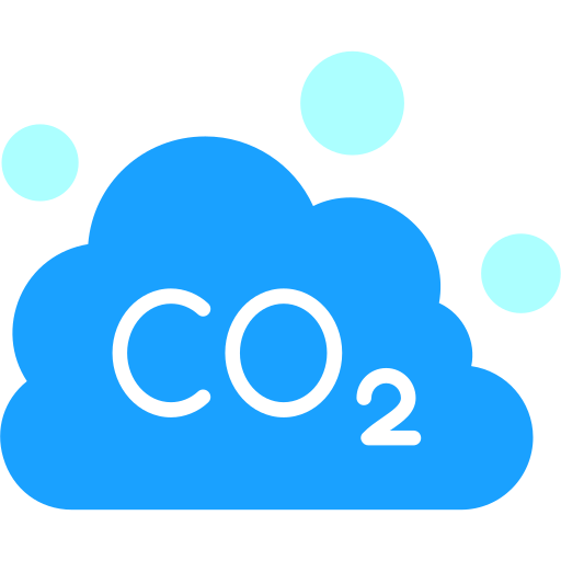 이산화탄소 Generic color fill icon