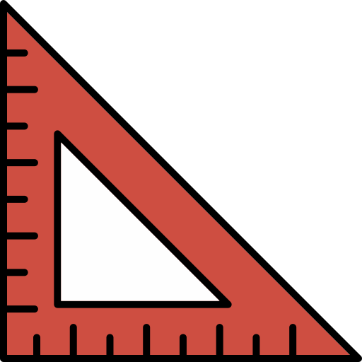 Квадратная линейка Generic color lineal-color иконка