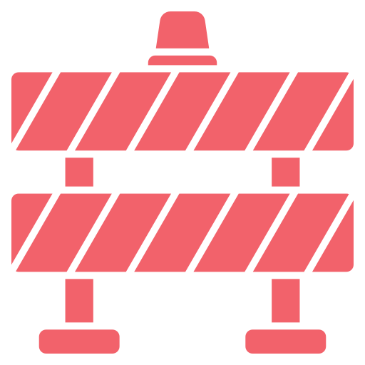 barrera de carretera Generic color fill icono