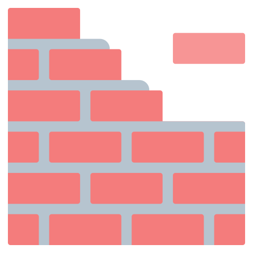 stenen muur Generic color fill icoon