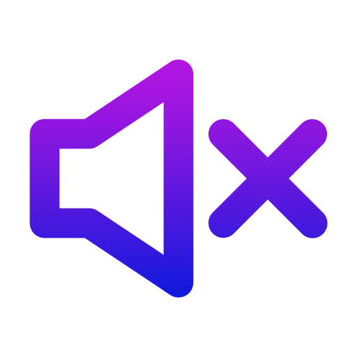 Mute Generic gradient outline icon