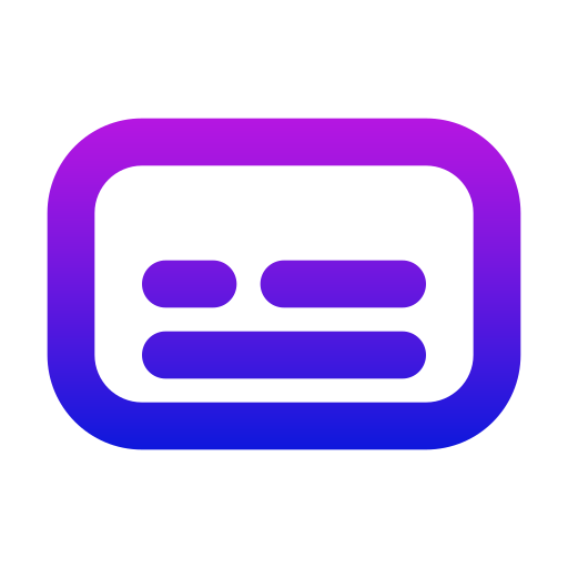 Subtitle Generic gradient outline icon