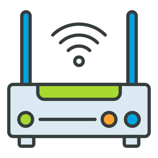 wi-fi роутер Generic color lineal-color иконка