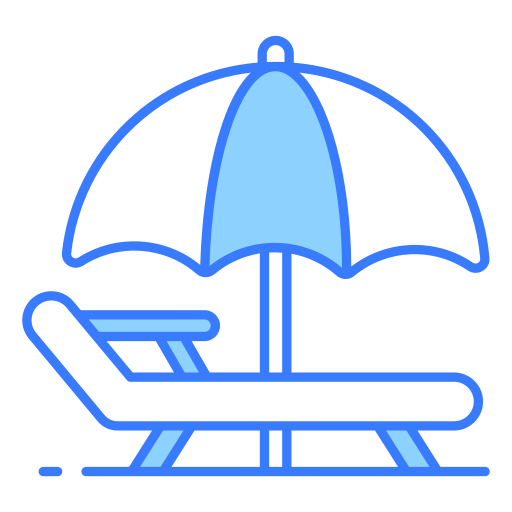 Umbrella beach Generic color lineal-color icon